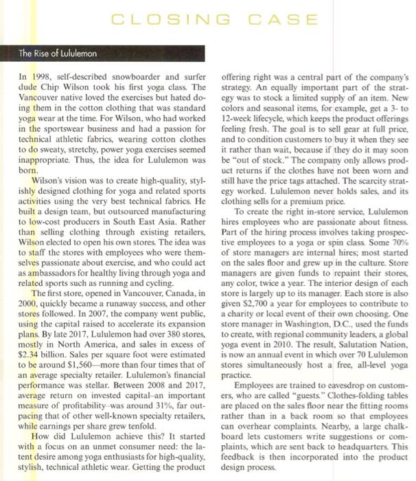 Please summarize this case study about Lululemon.
