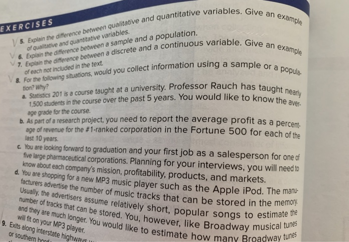 5. Explain the difference between qualitative and