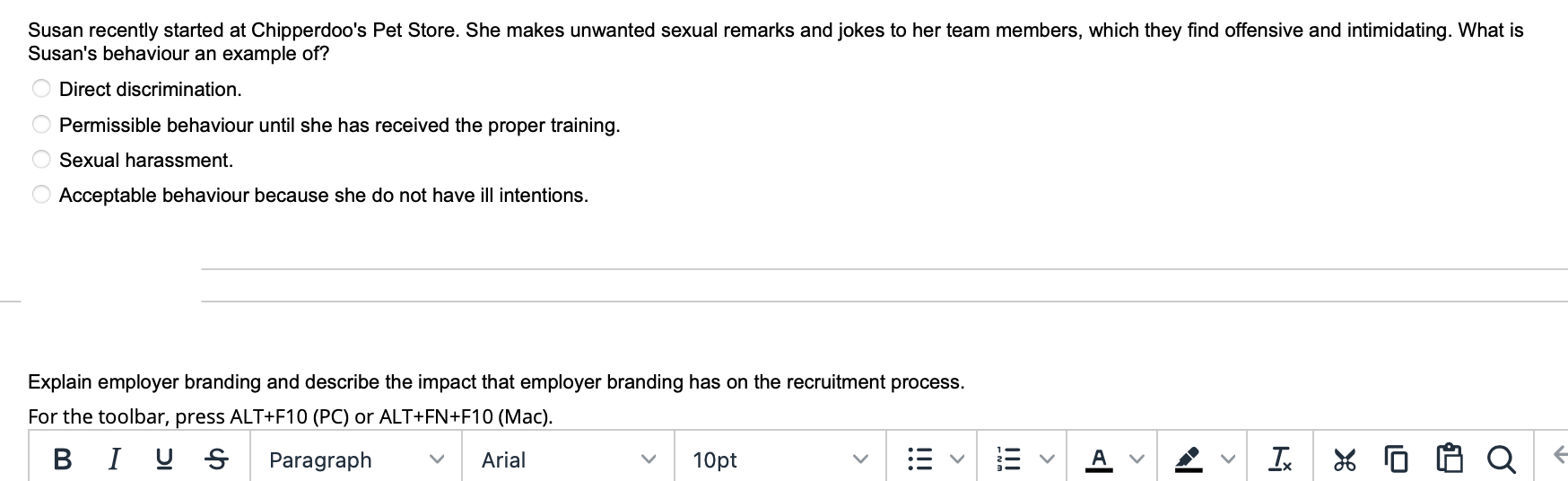 PLEASE ANSWER BOTH QUESTIONS ASAP! Susan recently