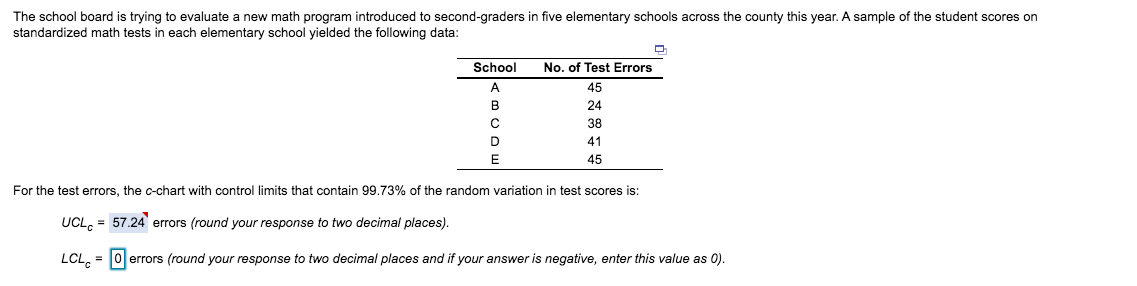 The school board is trying to evaluate a new math