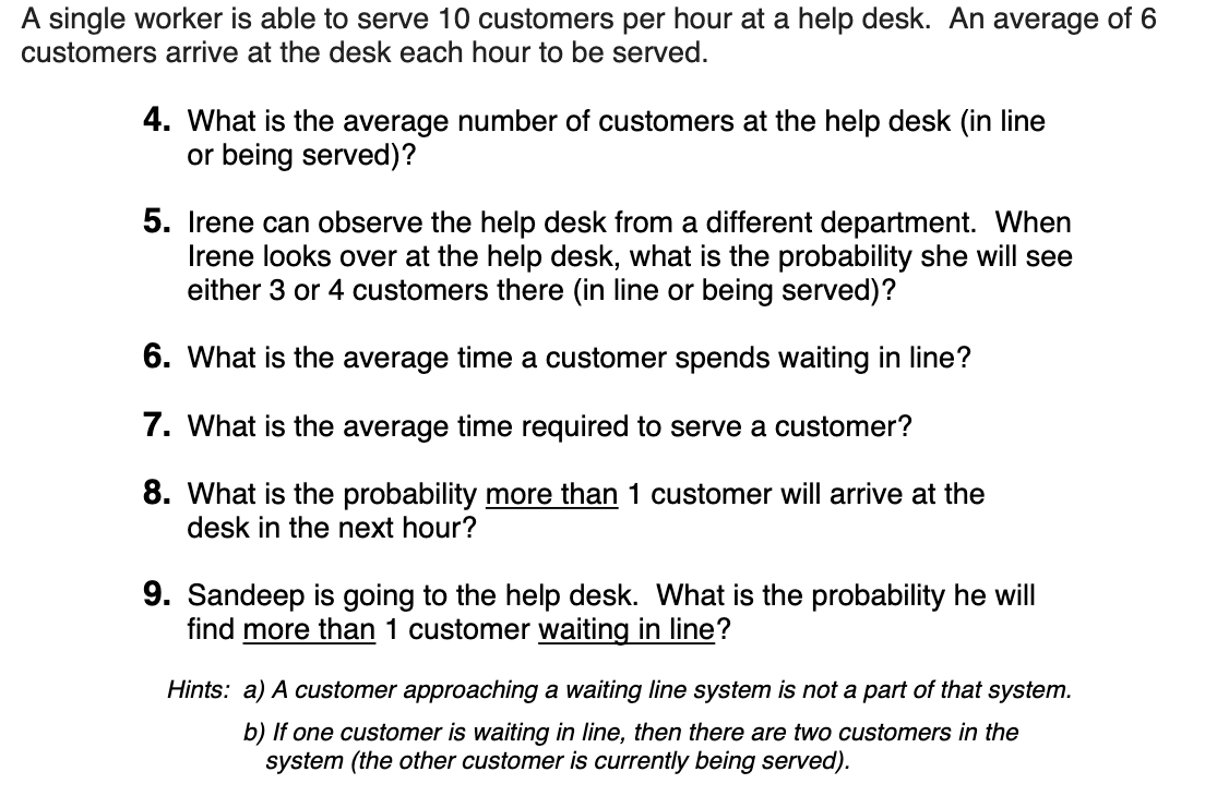 Only #7, 8, and 9 please! A single worker is able