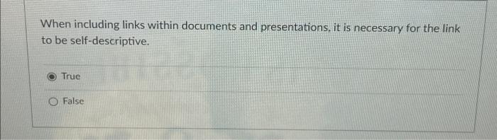 When including links within documents and