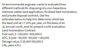 answer as soon as possible An environmental