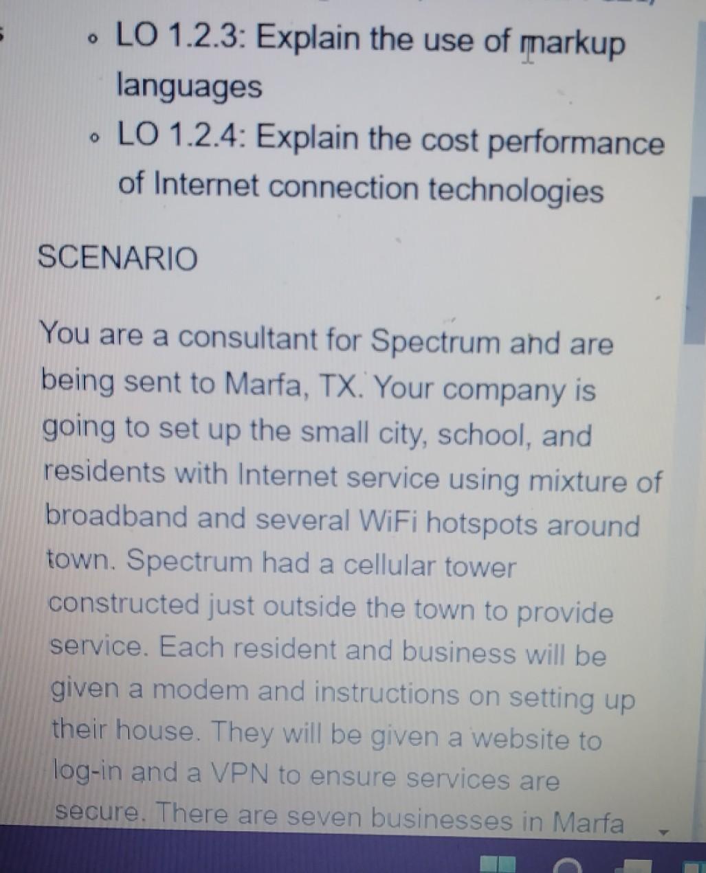 Technology Comes to Marfa, Texas OBJECTIVE This