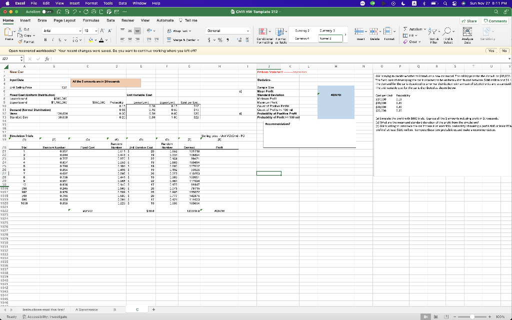 Fixed cost, Profit, (c) answer please