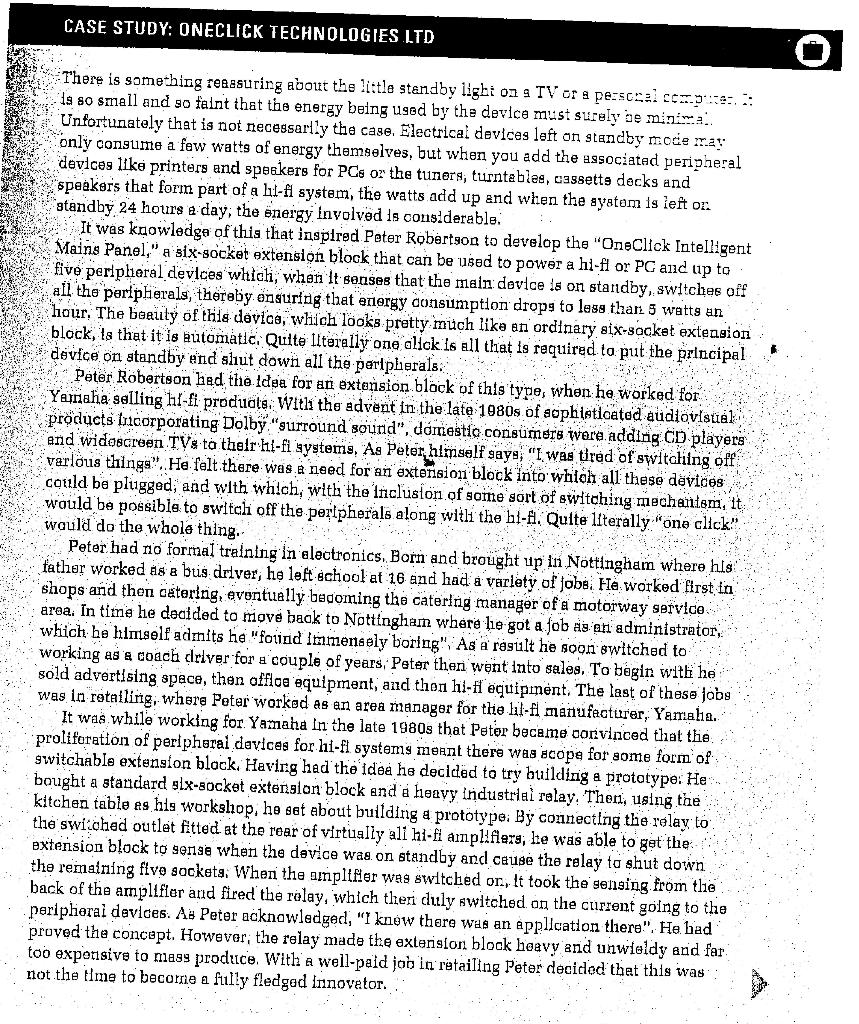 CASE STUDY: ONECLICK TECHNOLOGIES LTD There is