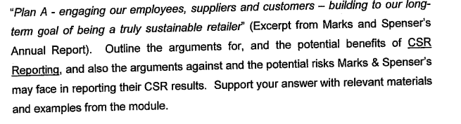 "Plan A - engaging our employees, suppliers and