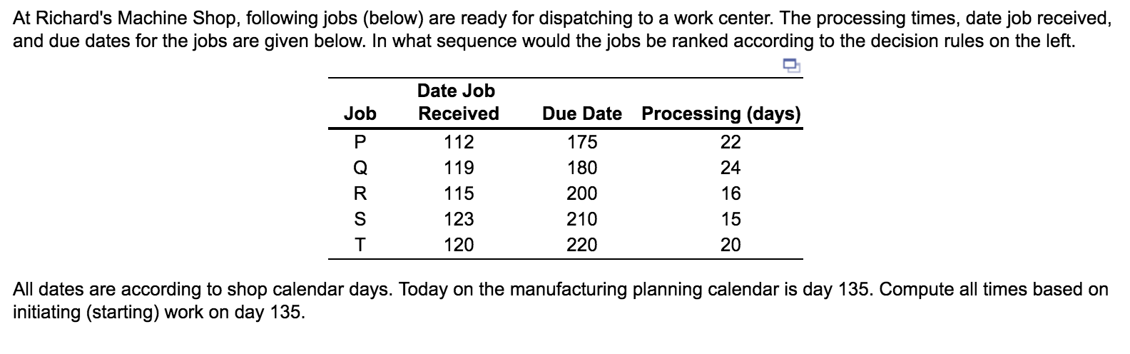 a) Using the FCFS (first come, first served)