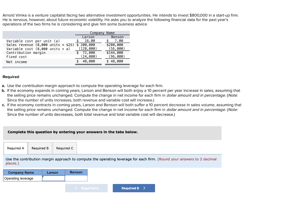 Arnold Vimka is a venture capitalist facing two