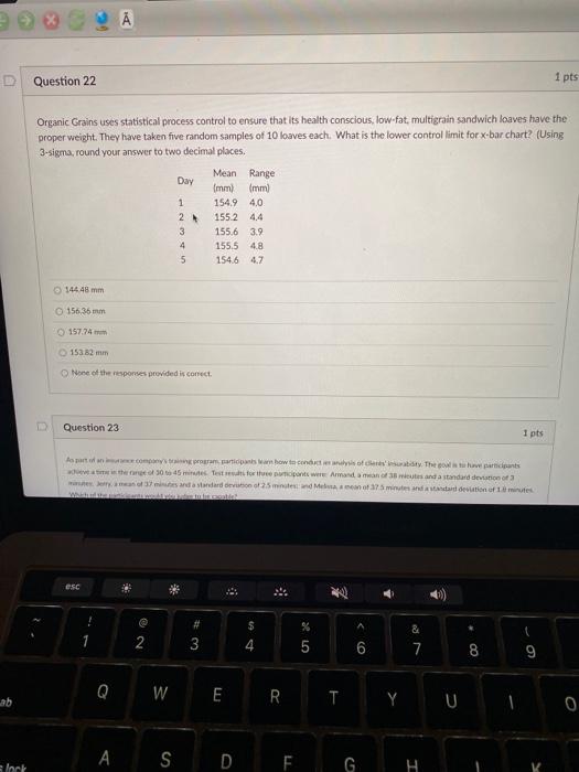 D Question 22 1 pts Organic Grains uses