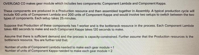 OVERLOAD CO makes gear module which includes two