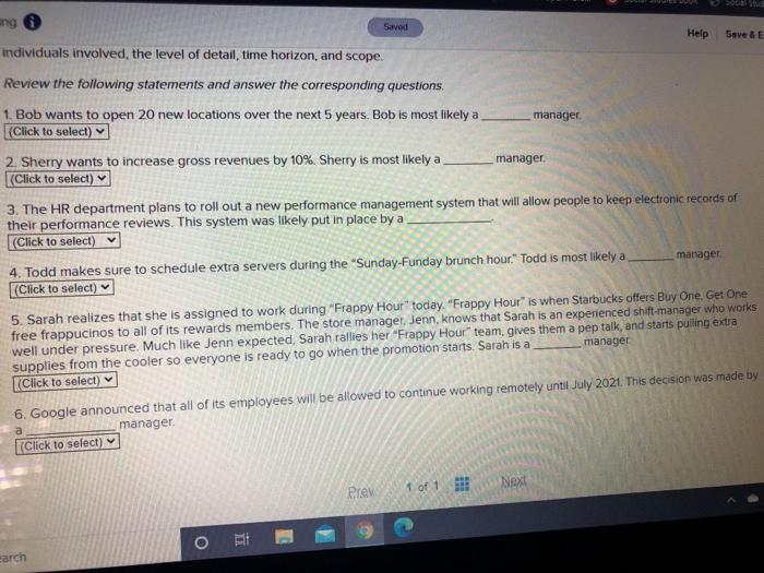 1. a) team level b) strategic c) frontline d)