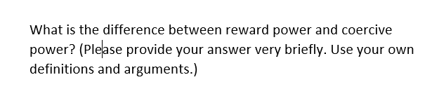 What is the difference between reward power and