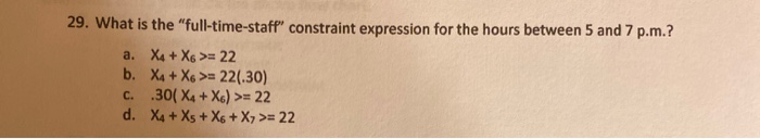 To answer Question 29, consider the LP problem