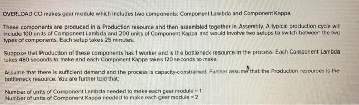 OVERLOAD CO makes gear module which includes two