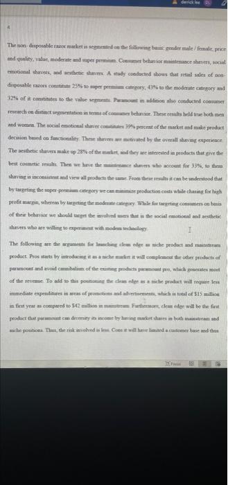 Make recommendation on the report an include