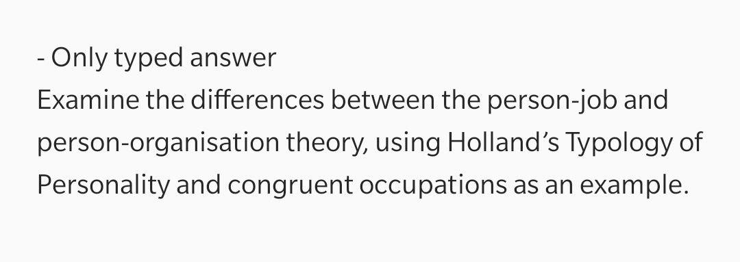 - Only typed answer Examine the differences