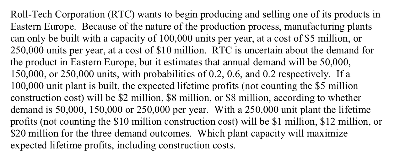pls include decision tree model Roll-Tech