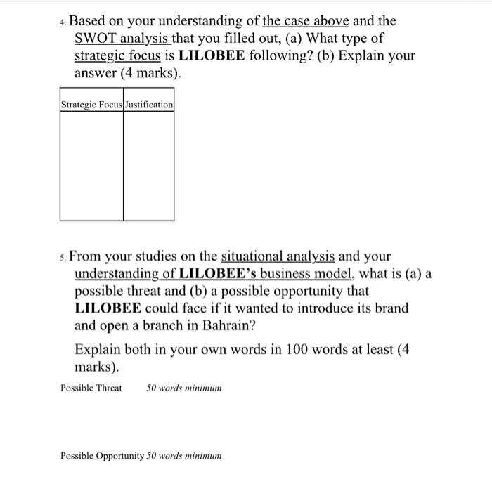 CASE STUDY: Please read the following case study