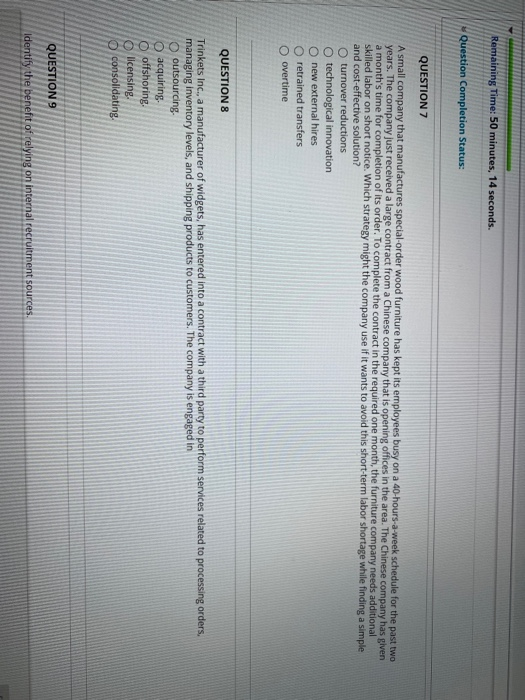 answer pls Remaining Time: 50 minutes, 14 seconds