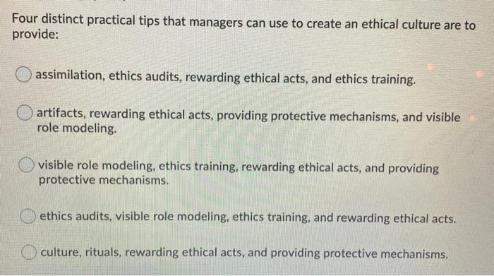 Four distinct practical tips that managers can