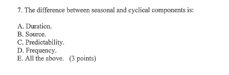 7. The difference between seasonal and cyclical