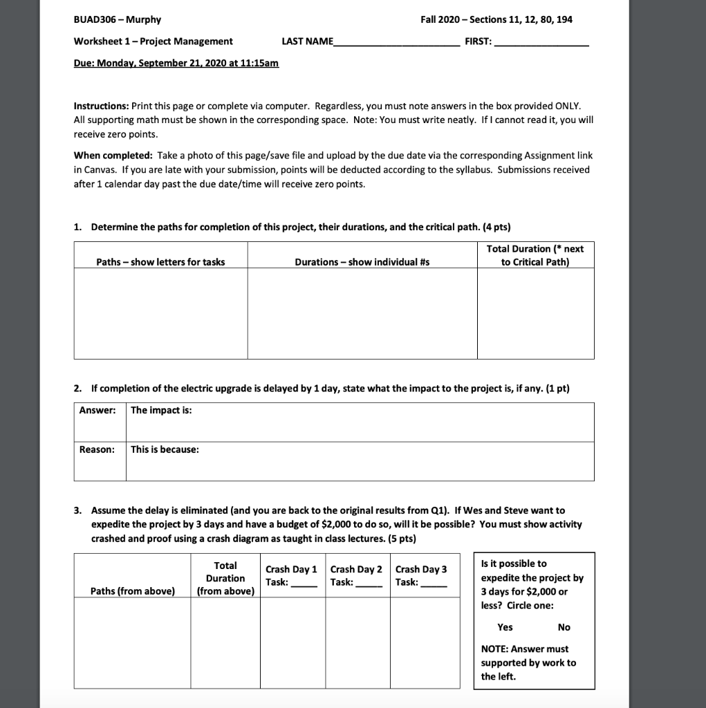 BUAD 306 - Murphy Fall 2020-Sections 11, 12, 80,