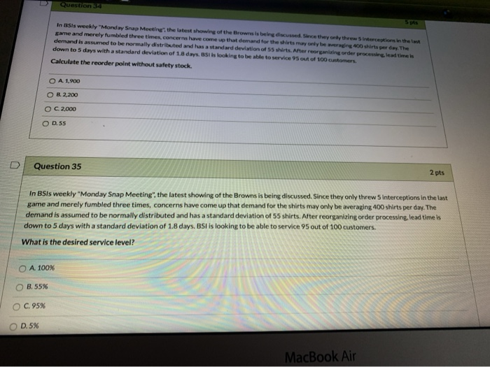 Question 32 5 pts After Improving their processes