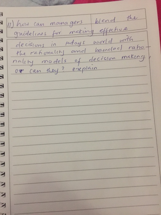 the = 11) how can managers blend guidelines for