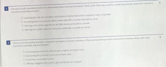 2 3 Customer loyalty manifests itself in two
