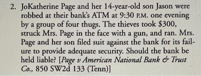 Please explan it!!! 2. JoKatherine Page and her