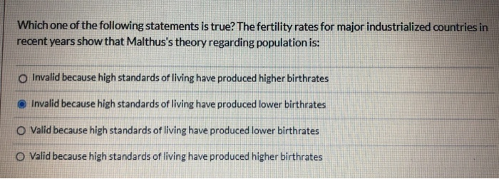 Which one of the following statements is true?