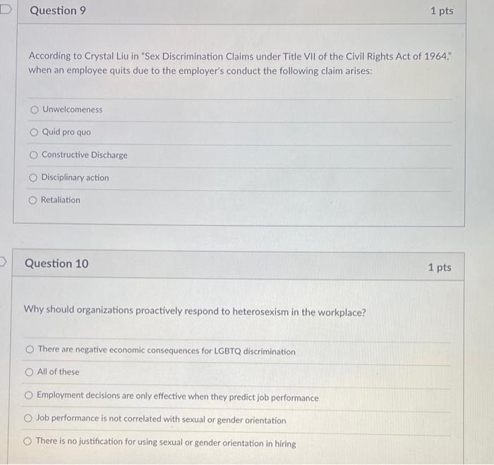 Question 9 1 pts According to Crystal Liu in "Sex