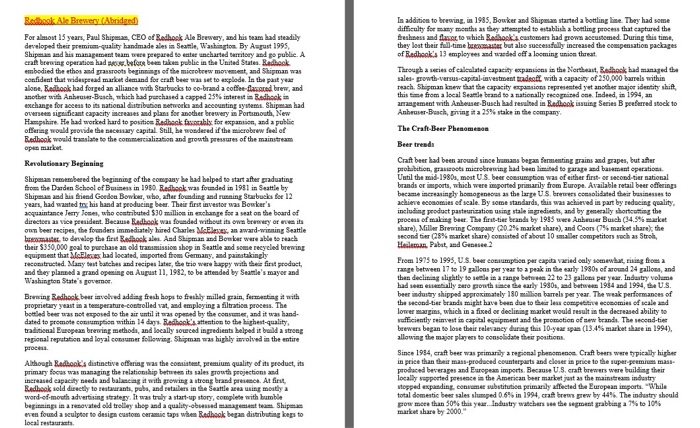 Analyse the below Redhook Ale Brewery case study