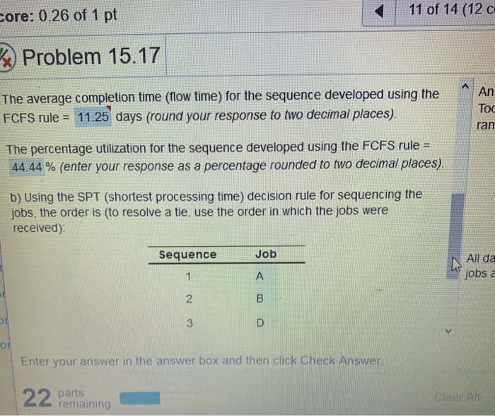 the question is "the average completion time