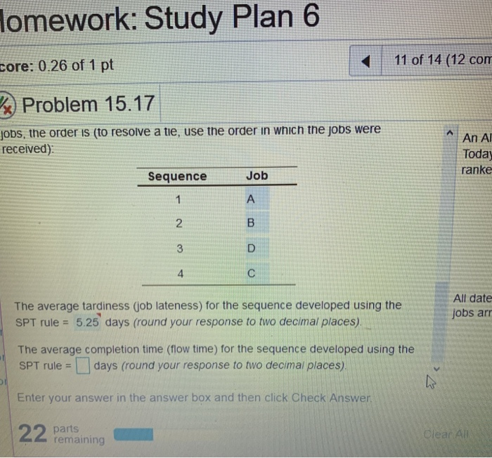 the question is "the average completion time