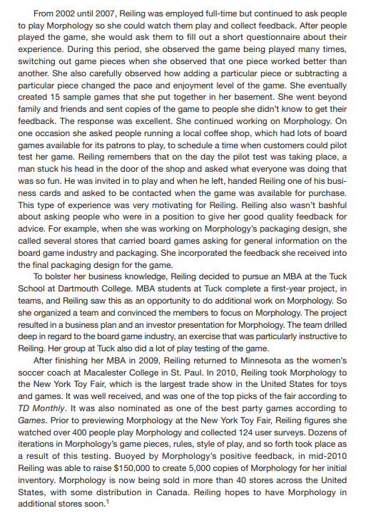 1. How do she come up with the idea(s)? 2. What