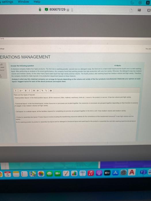 answer one question of each question ettings