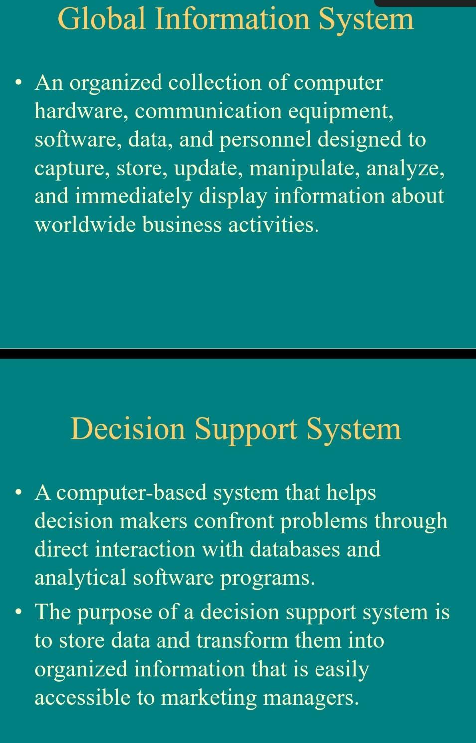 Make a brief summary of "Information systems and