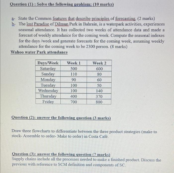 please quickly for exam . Question (1): Solve the