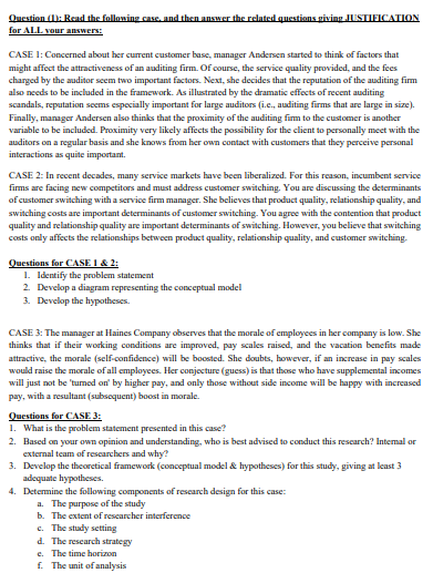 Question (1): Read the following case, and then