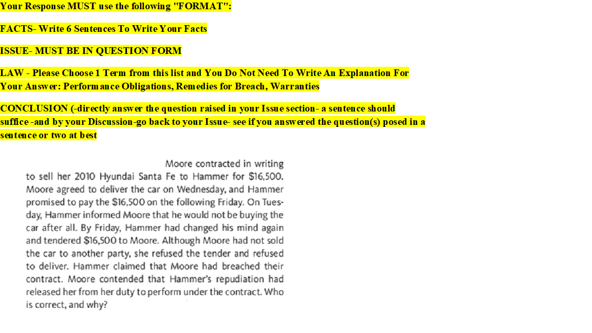 Your Response MUST use the following "FORMAT":