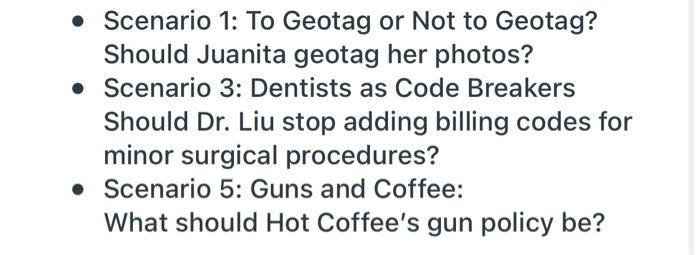 Scenario 1: To Geotag or Not to Geotag? Should