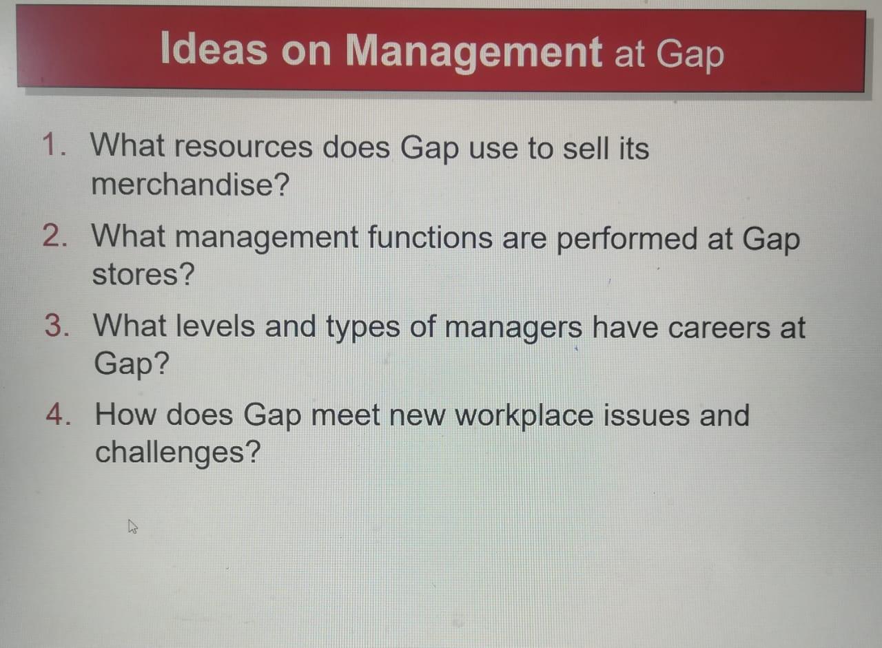 Answer the following questions Ideas on