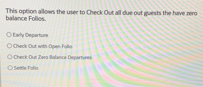 This option allows the user to Check Out all due
