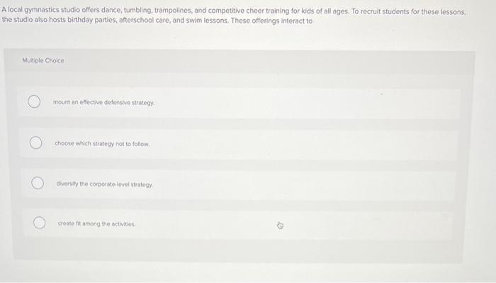 its not diversify the corporate level strategy I