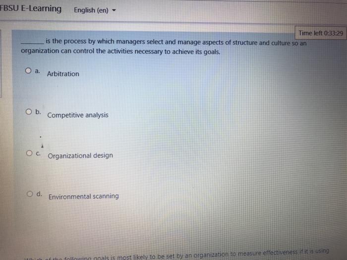 FBSU E-Learning English (en) Time left 0:33:29 is