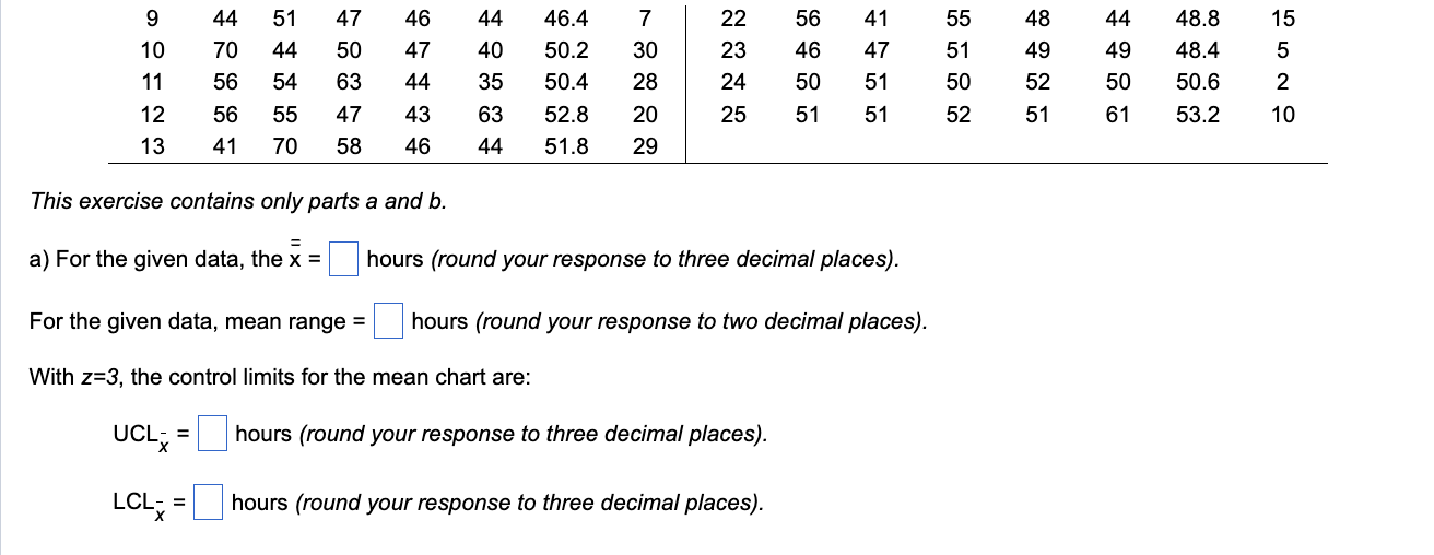 Refer to Table S6.1 - Factors for Computing