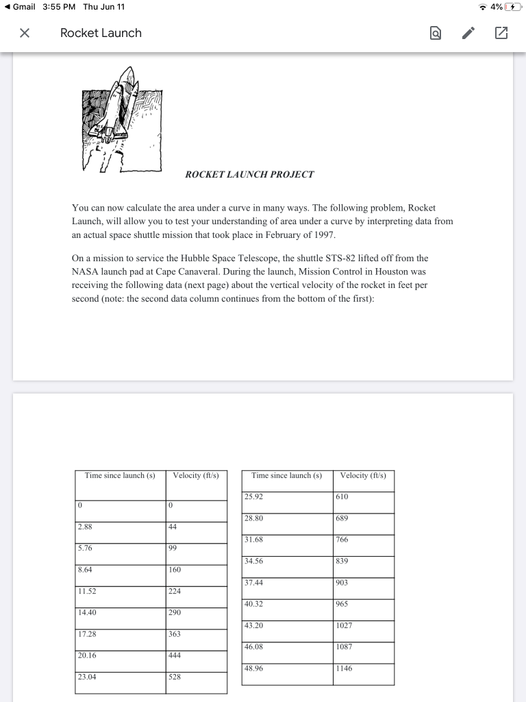 Gmail 3:55 PM Thu Jun 11 4% Rocket Launch ROCKET