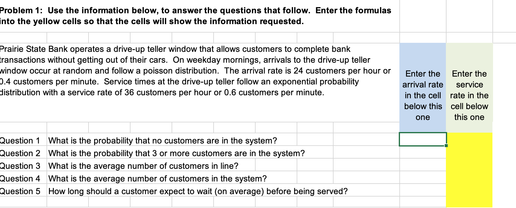 can you help me with the full solution in EXCEL